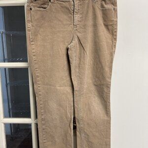 Talbots Women’s 12 Tan Straight Leg Flawless Five Pockets Corduroy Pants Slacks
